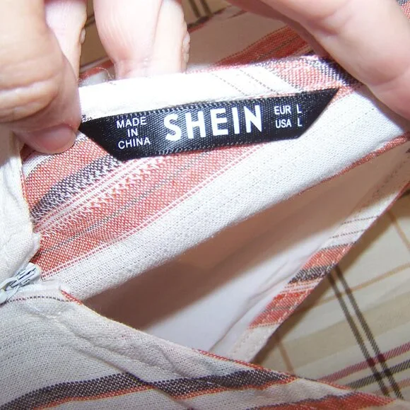 Shein Striped Jumpsuit Sz L - Picture 9 of 9